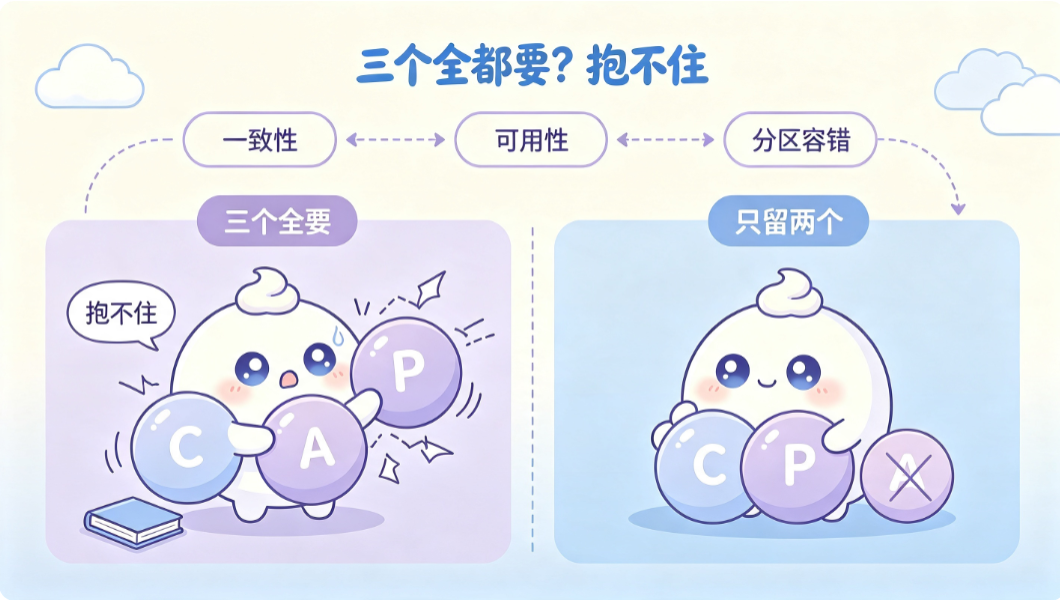 贪心抱三个球只会全掉,认清只能选两个反而踏实