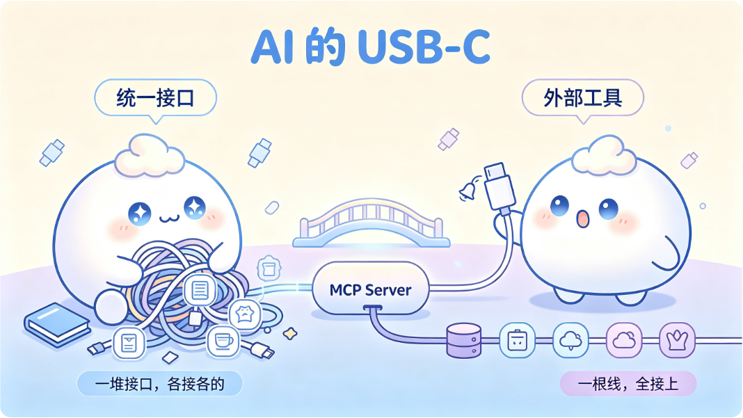 一根 MCP 标准接口，把散落的工具全接到 AI 上