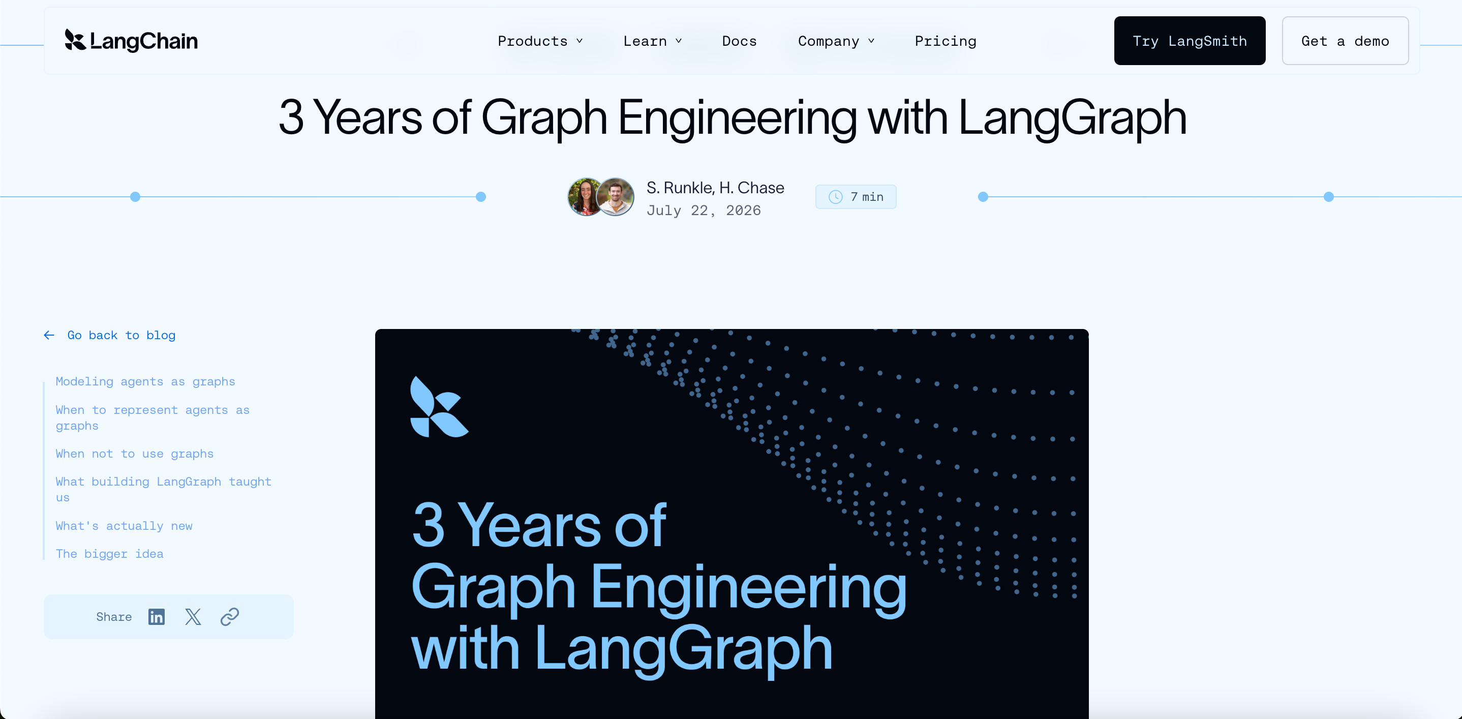 LangChain 官方博客,回应 graph engineering 热度